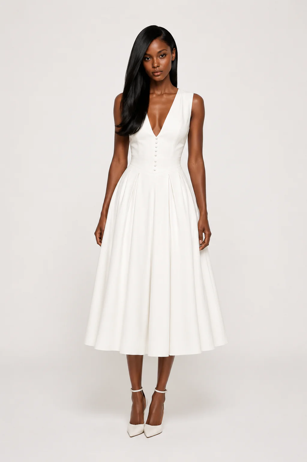 ALBA DRESS — Colour-Block Midi Dress