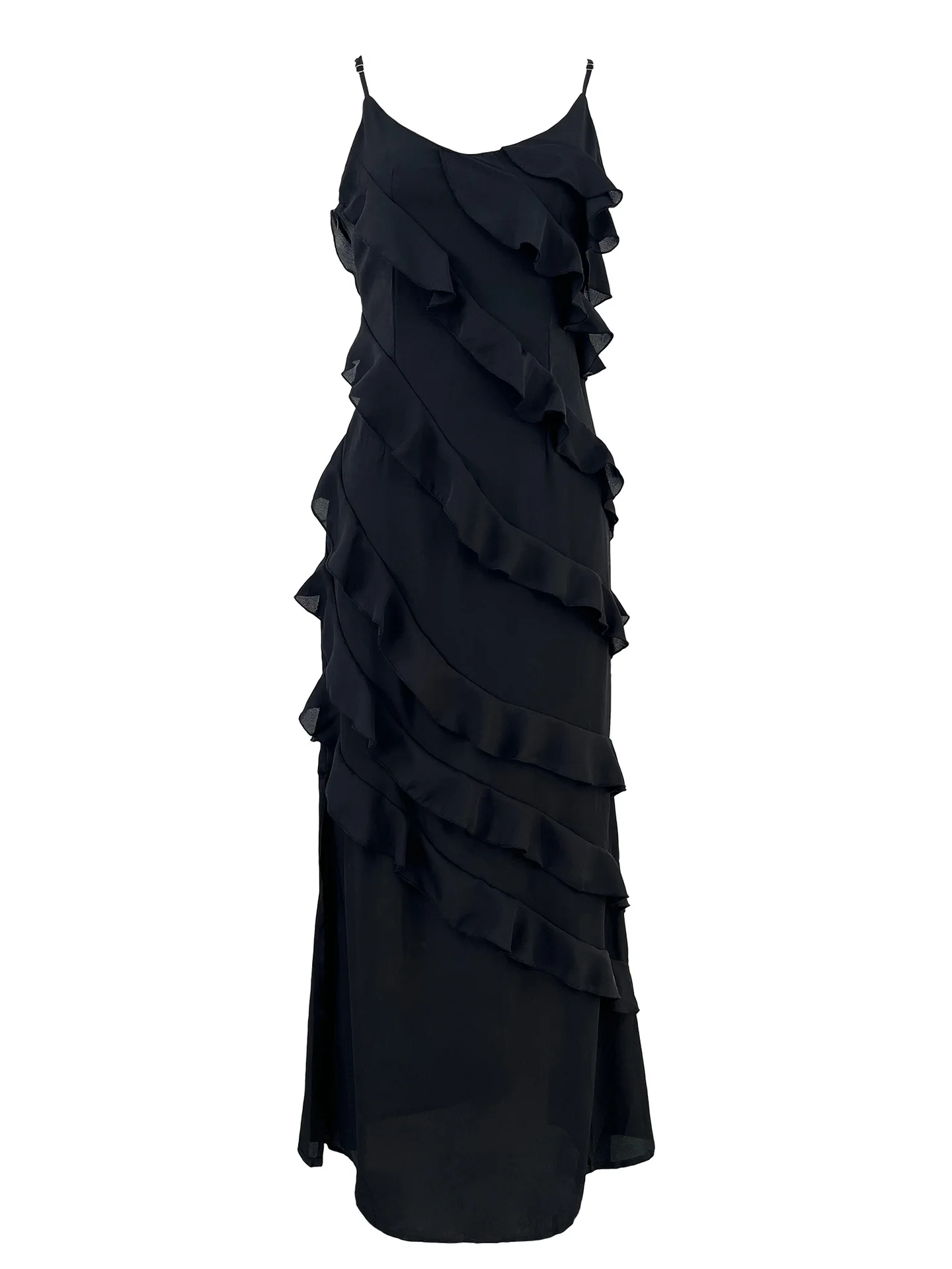 Solea Ruffle Chiffon Maxi Dress - Image 2