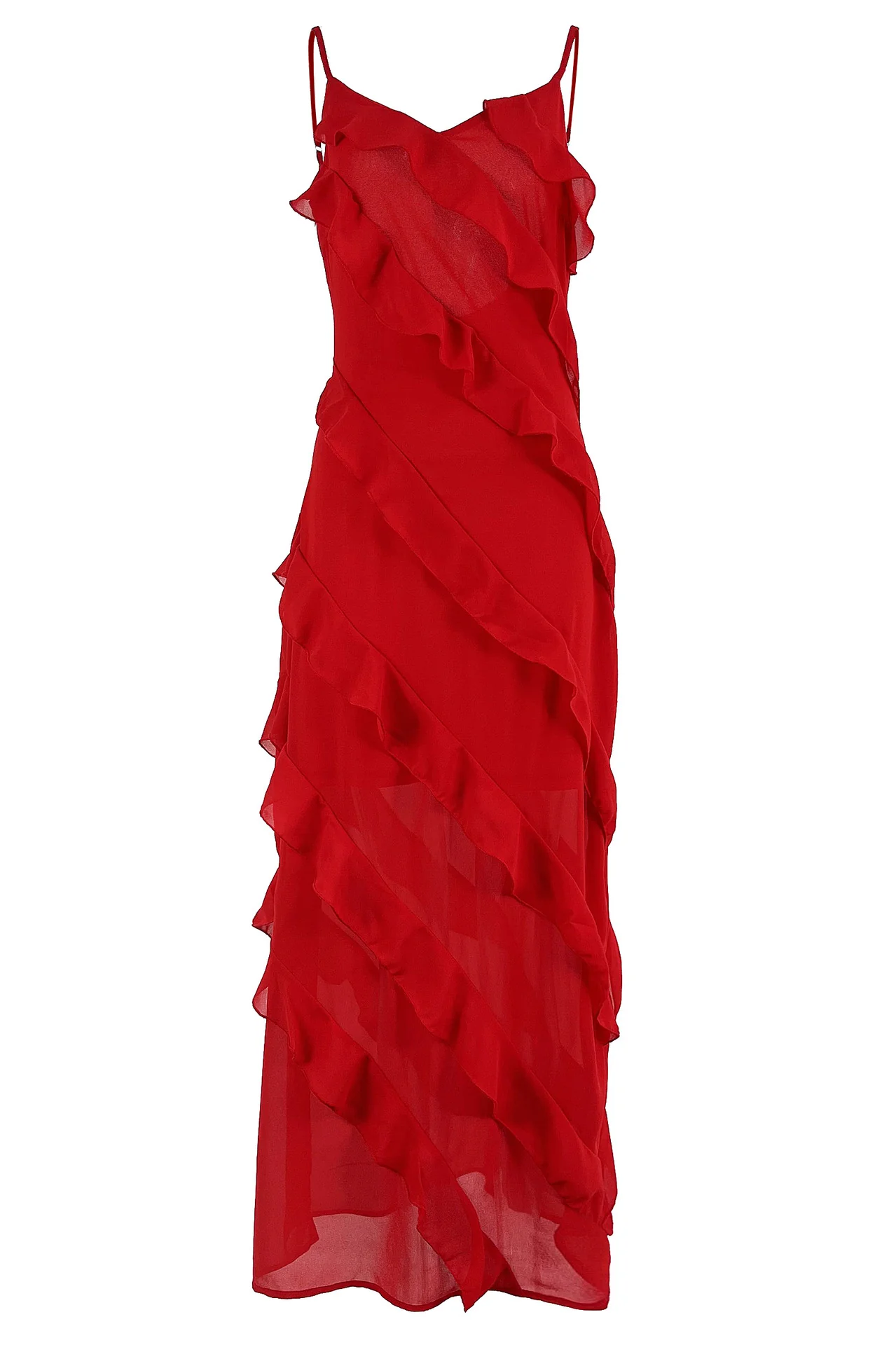 Solea Ruffle Chiffon Maxi Dress - Image 3