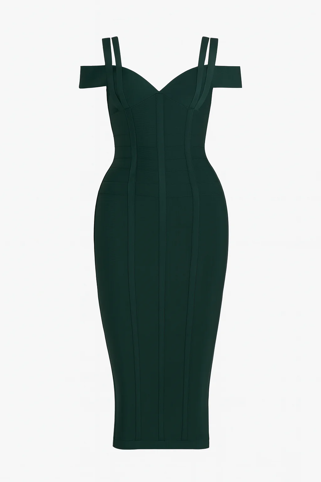 Verona Sculpted Bandage Midi Dress - Image 4