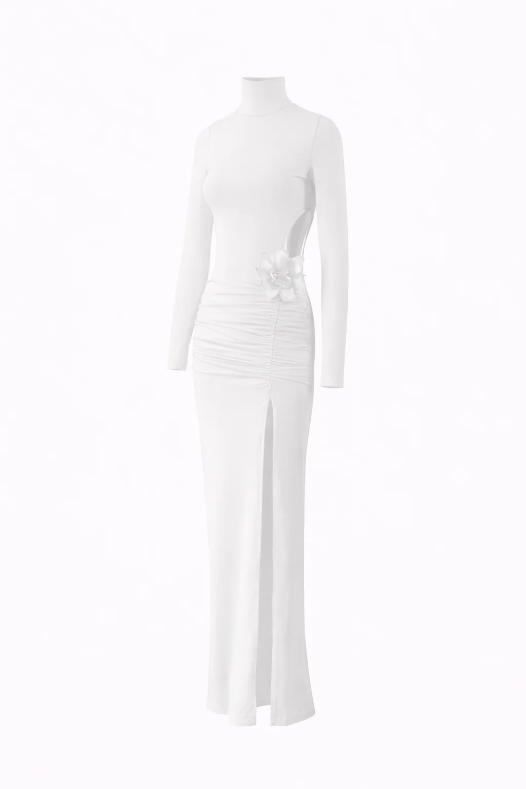 Camelia Gown — High-Neck Long Sleeve Maxi Dress - Image 6
