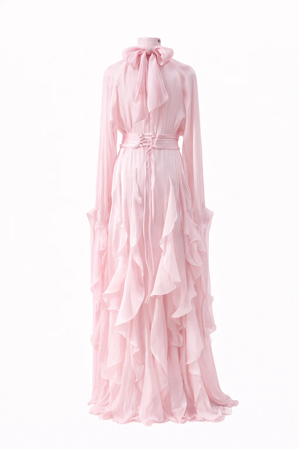 SERAPHINE RUFFLED GOWN — Pleated Maxi Dress - Image 4