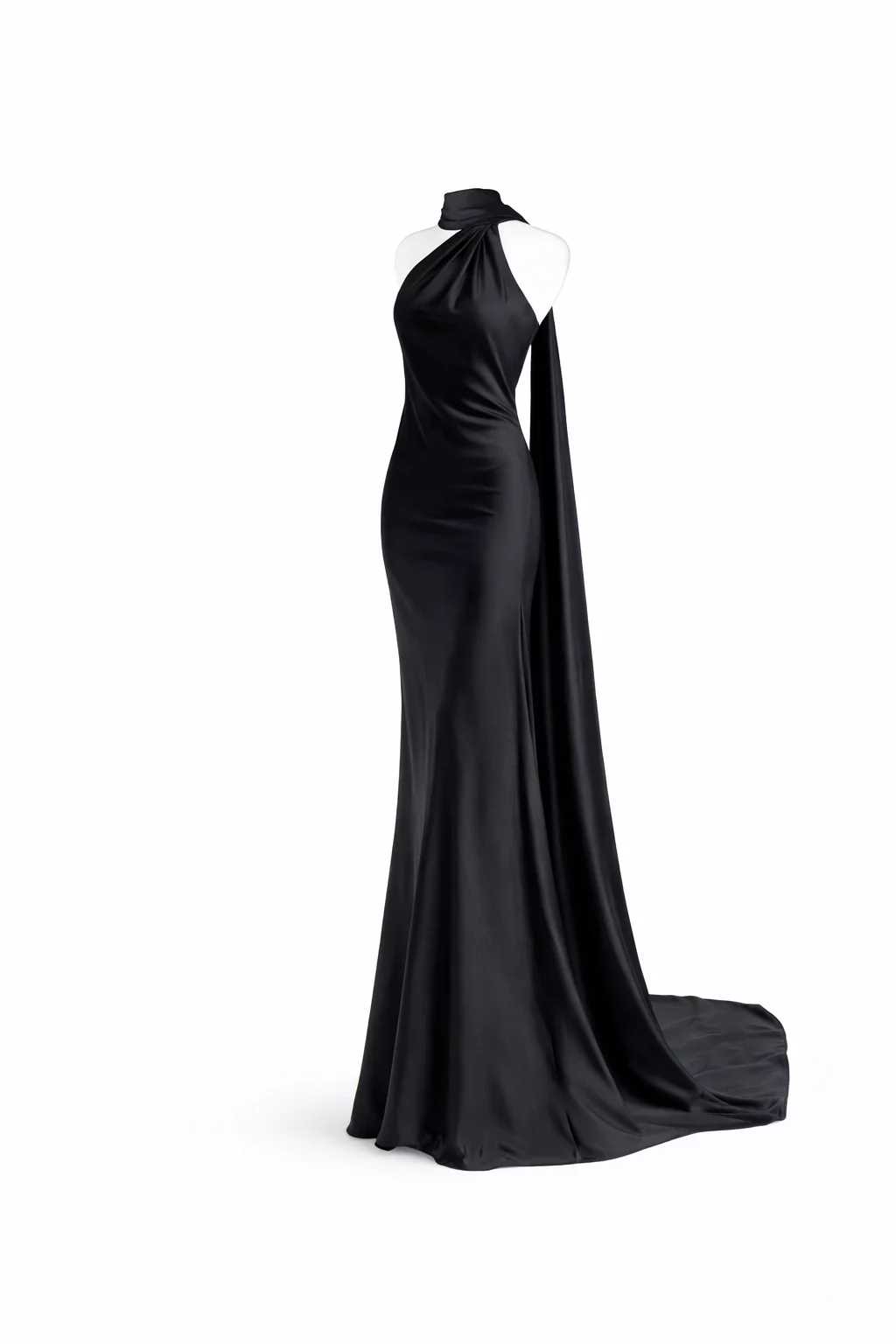 Sienna One-Shoulder Draped Satin Gown - Image 12