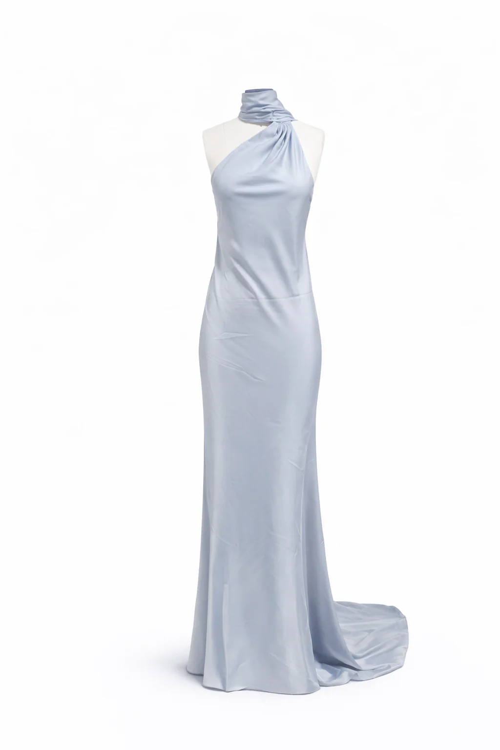 Sienna One-Shoulder Draped Satin Gown - Image 13