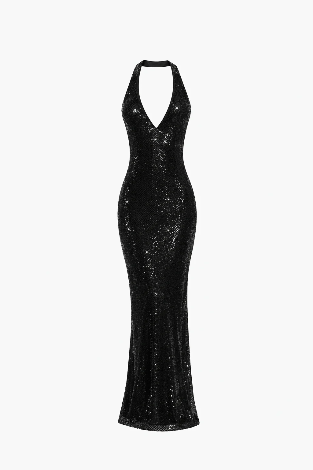 ELENA GOWN — Halter Sequin Column Maxi - Image 4