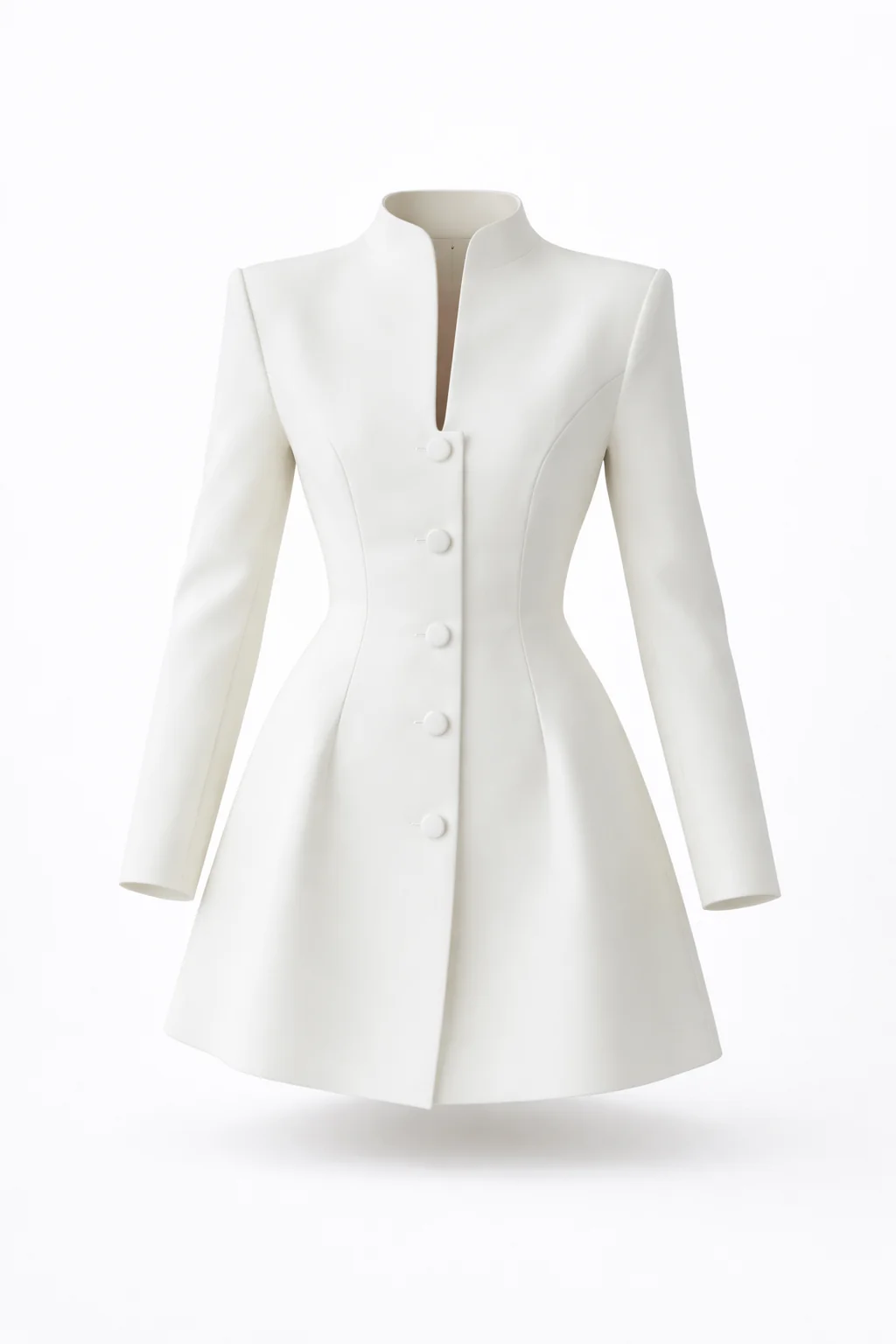 MAYFAIR MINI — Tailored Single-Breasted A-Line Dress - Image 3