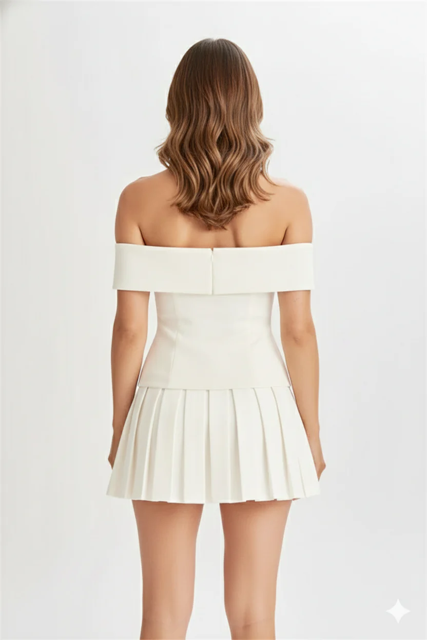 The Marlowe  Off- ShoulderSuit Set - Image 4