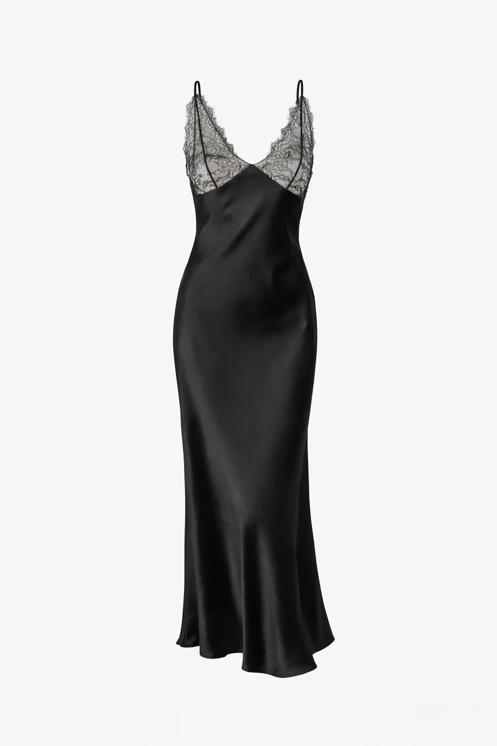 Elise Lace-Trim Satin Maxi Dress - Image 5