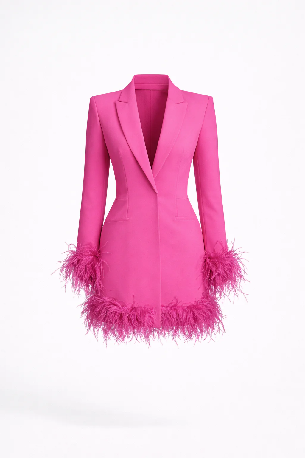 Valentina Feather-Trim Blazer Dress - Image 3