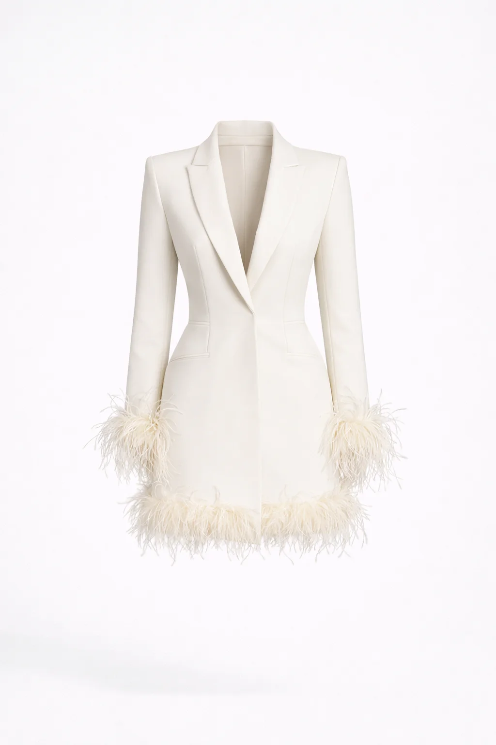 Valentina Feather-Trim Blazer Dress - Image 4