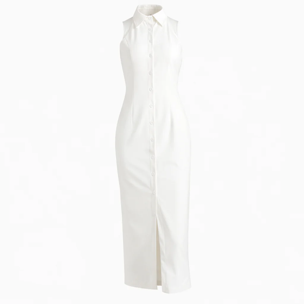 Mara Tailored Halter Maxi Dress - Image 3