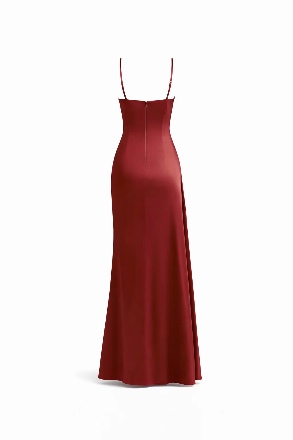 Vienna Satin Gown— Cowl Neck Ruched Maxi with Thigh Slit - Image 6