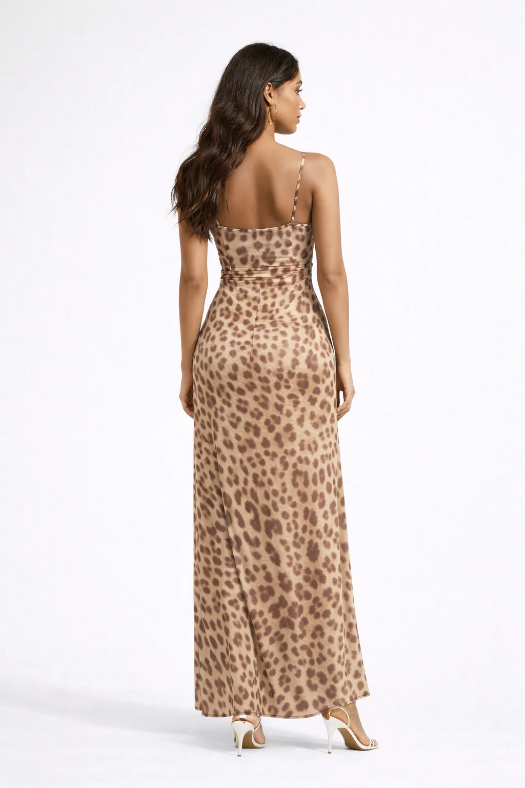 Valeria Leopard Slip Maxi Dress - Image 2