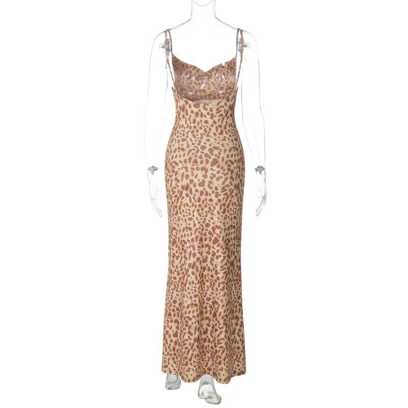 Valeria Leopard Slip Maxi Dress - Image 4