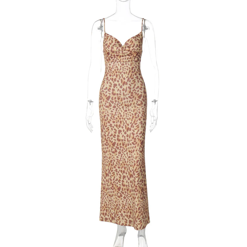 Valeria Leopard Slip Maxi Dress - Image 5