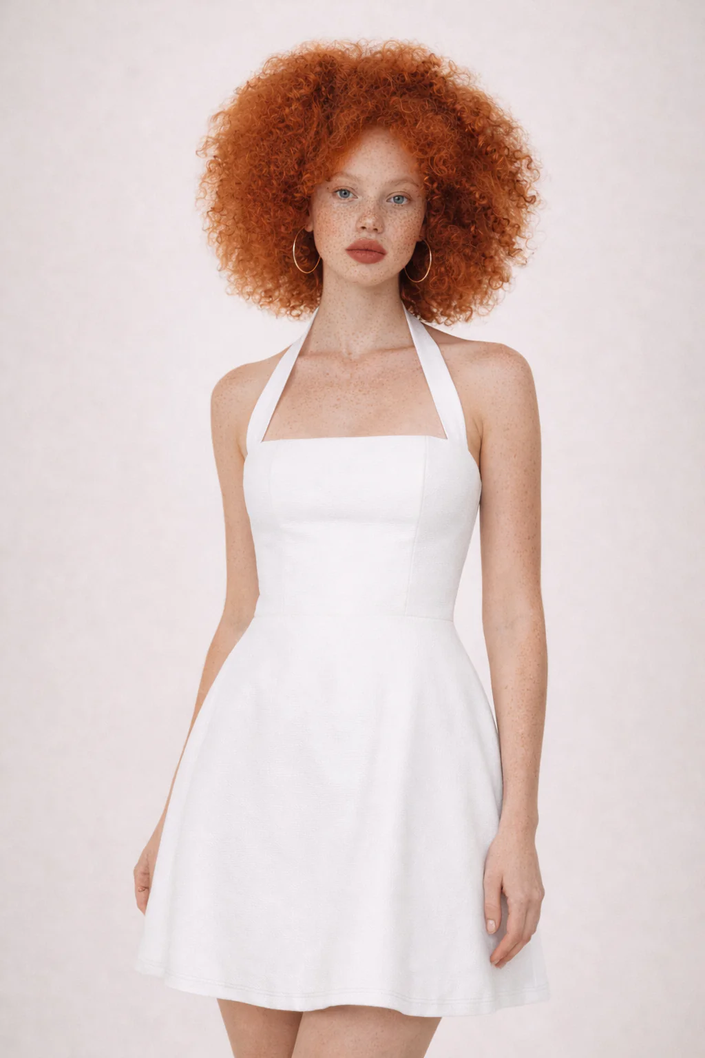 Amalfi Halter Fit-and-Flare Mini Dress