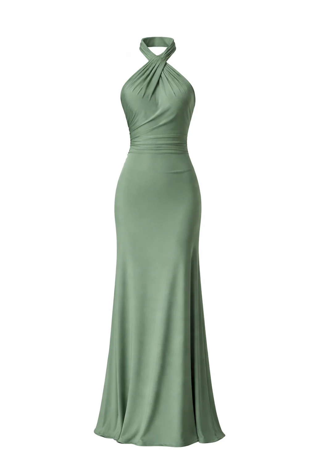 TULUM HALTER GOWN — Twisted Neckline Backless Maxi - Image 10