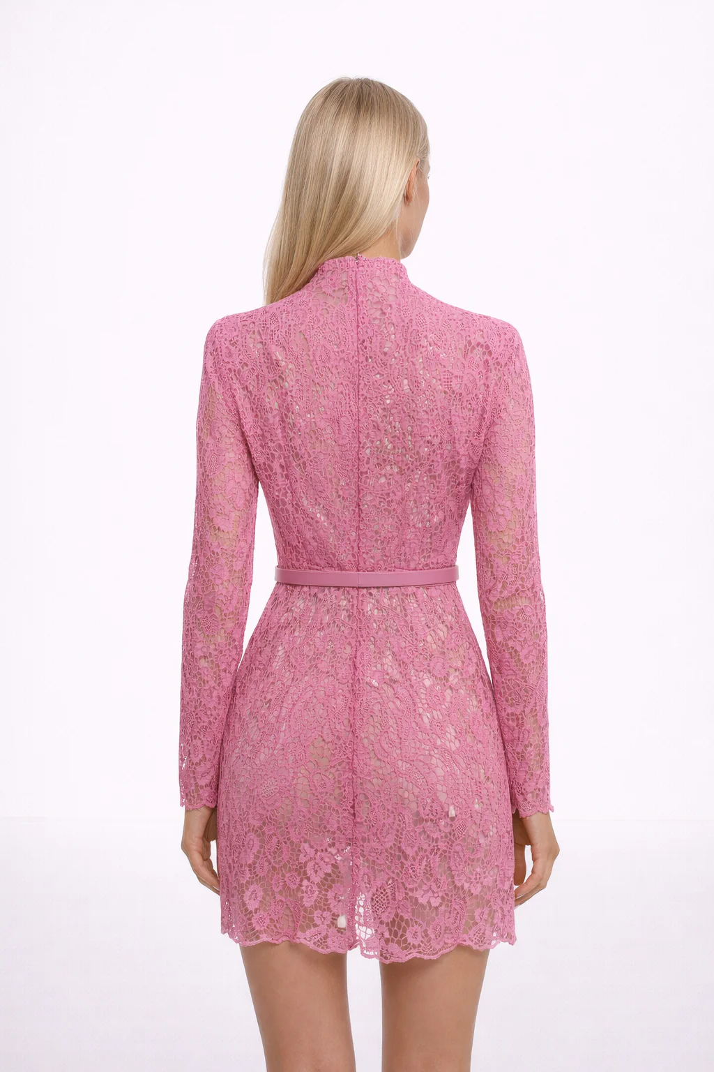 Rosalie Lace Belted Mini Dress - Image 2