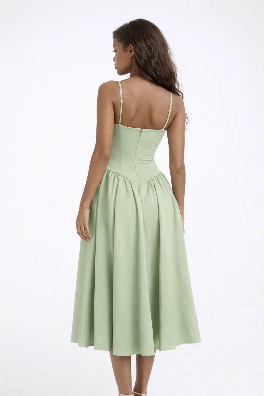 LYS DRESS — Strapless Structured Midi with Full Skirt - Image 2