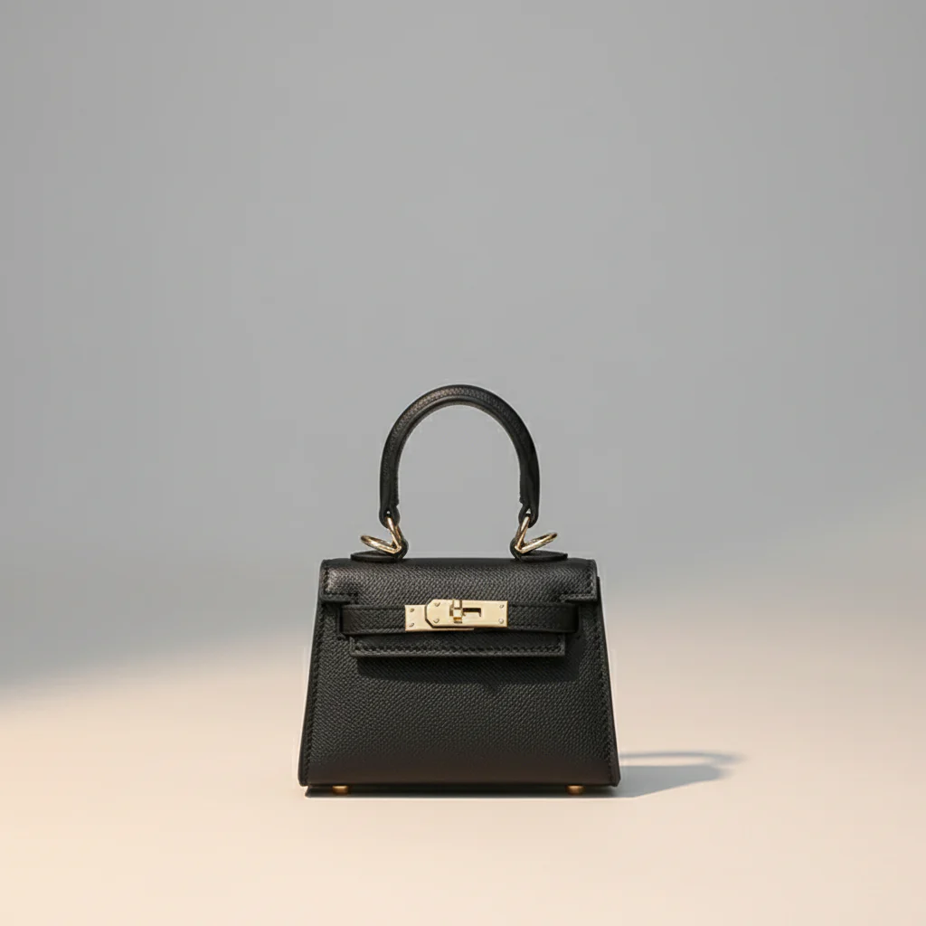 VIVIENNE MICRO — Structured Mini Top-Handle with Lock Detail - Image 9
