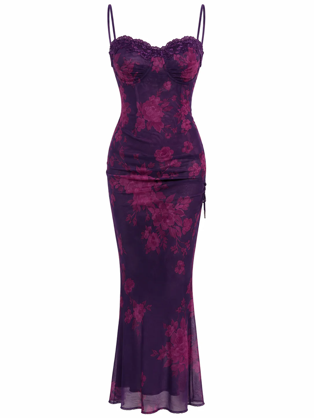 SORAYA DRESS — Lace Mesh Maxi Dress - Image 7