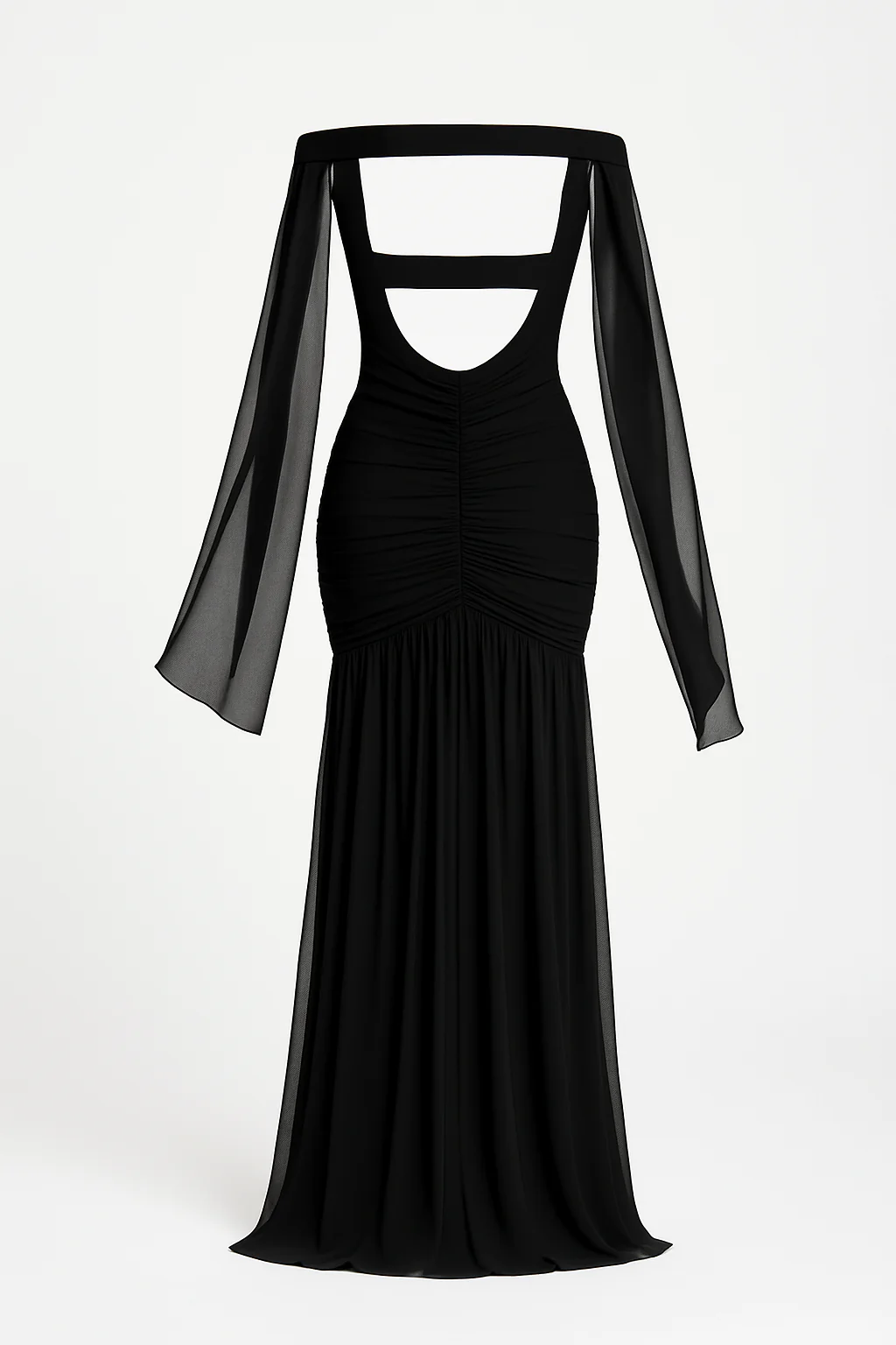 Noir Off Shoulder Corset Maxi Gown - Image 7