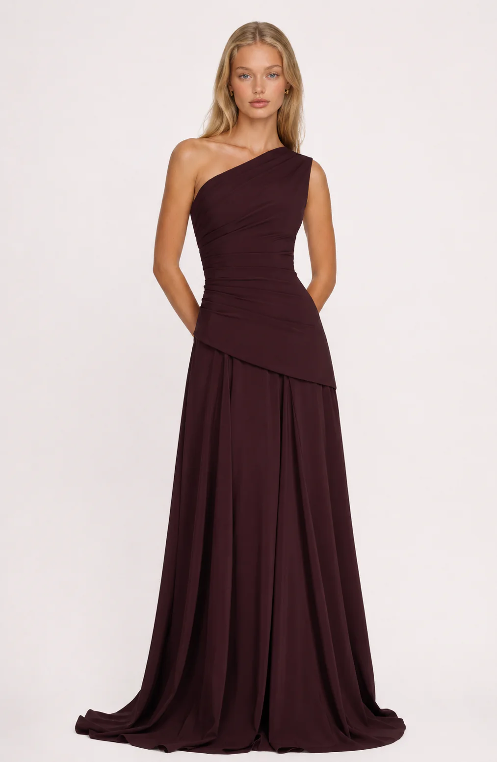 Khoi One-Shoulder Corset Maxi Dress