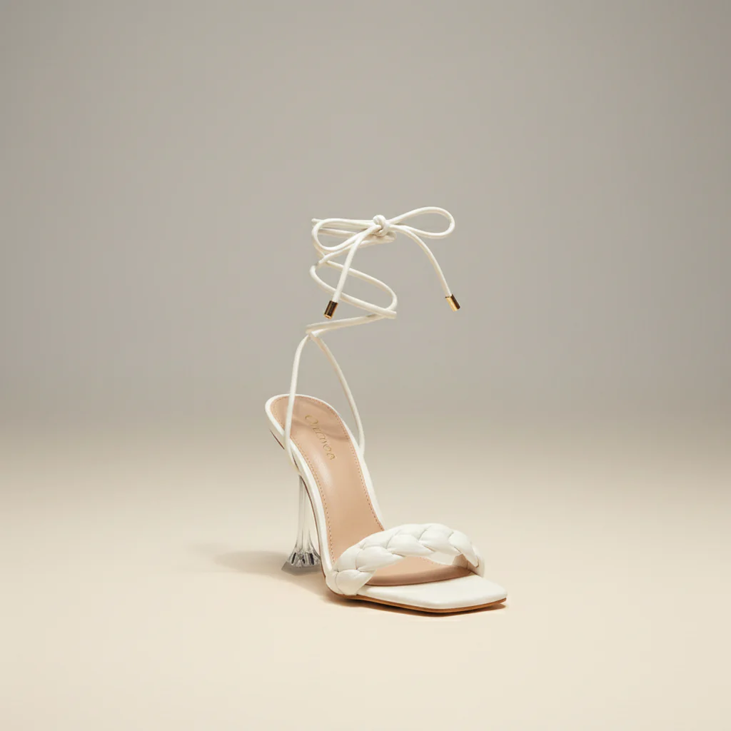 Aria Braided Lace-Up Stiletto Sandals - Image 4