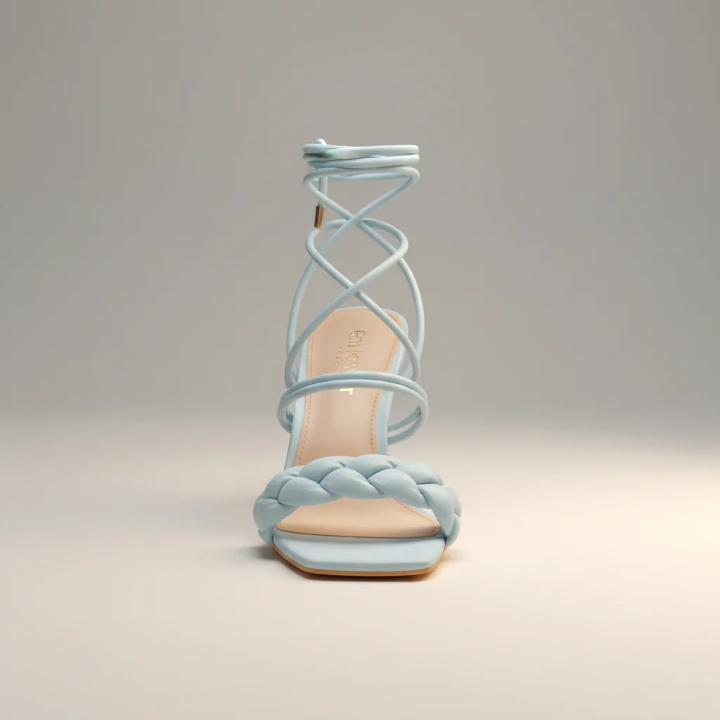 Aria Braided Lace-Up Stiletto Sandals - Image 7