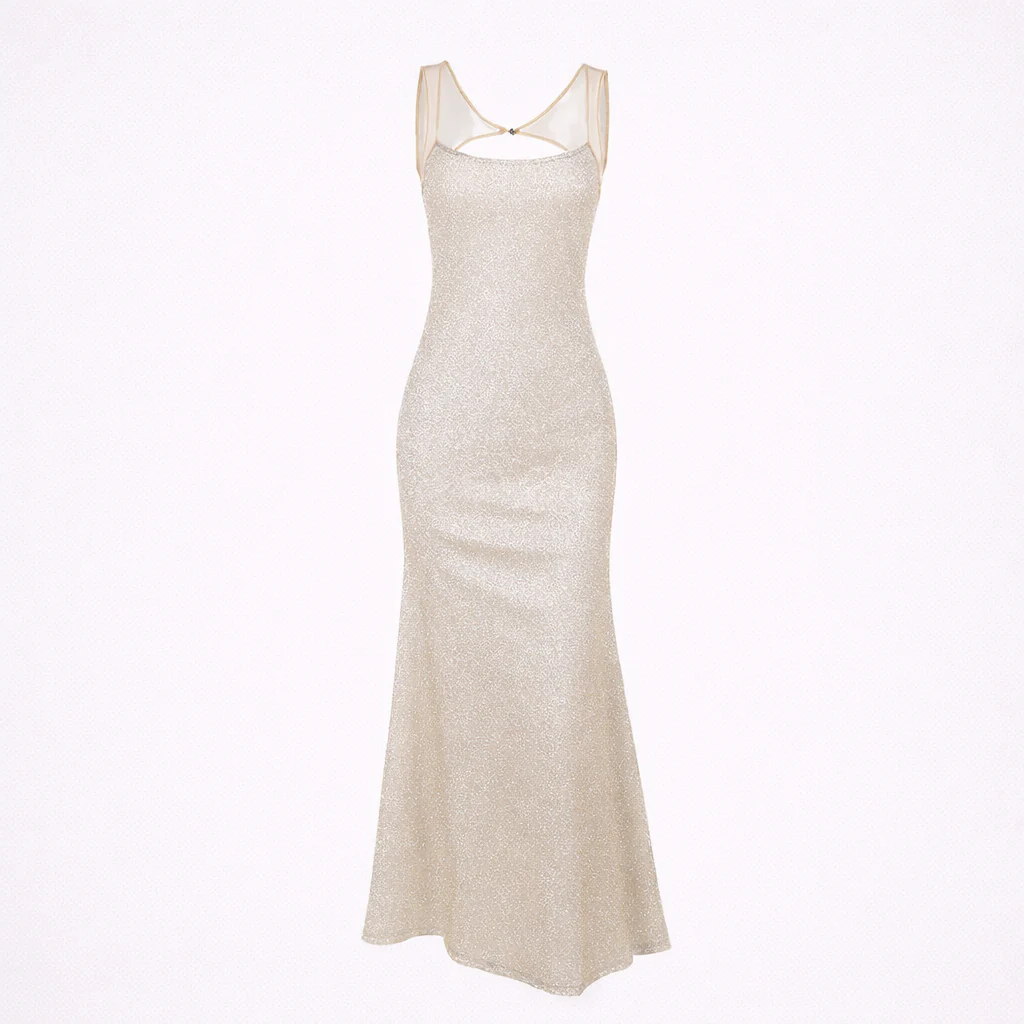 PORTOFINO GOWN — Sequin Backless Slip Dress - Image 3