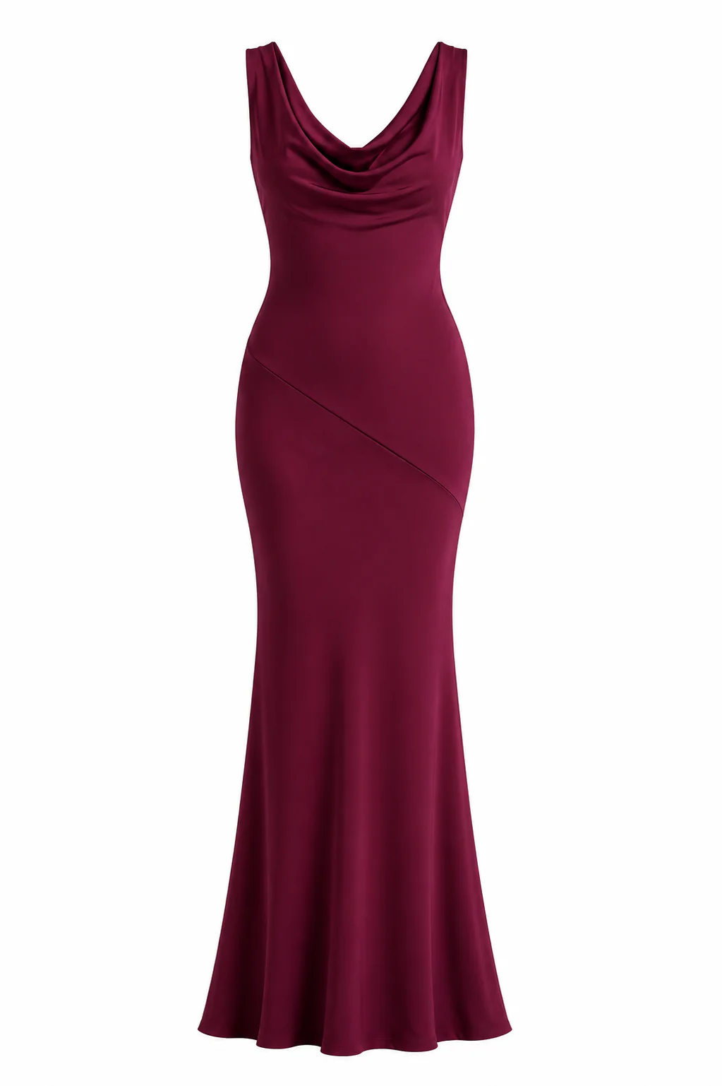 Noemi Satin Cowl Back Maxi Dress - Image 6