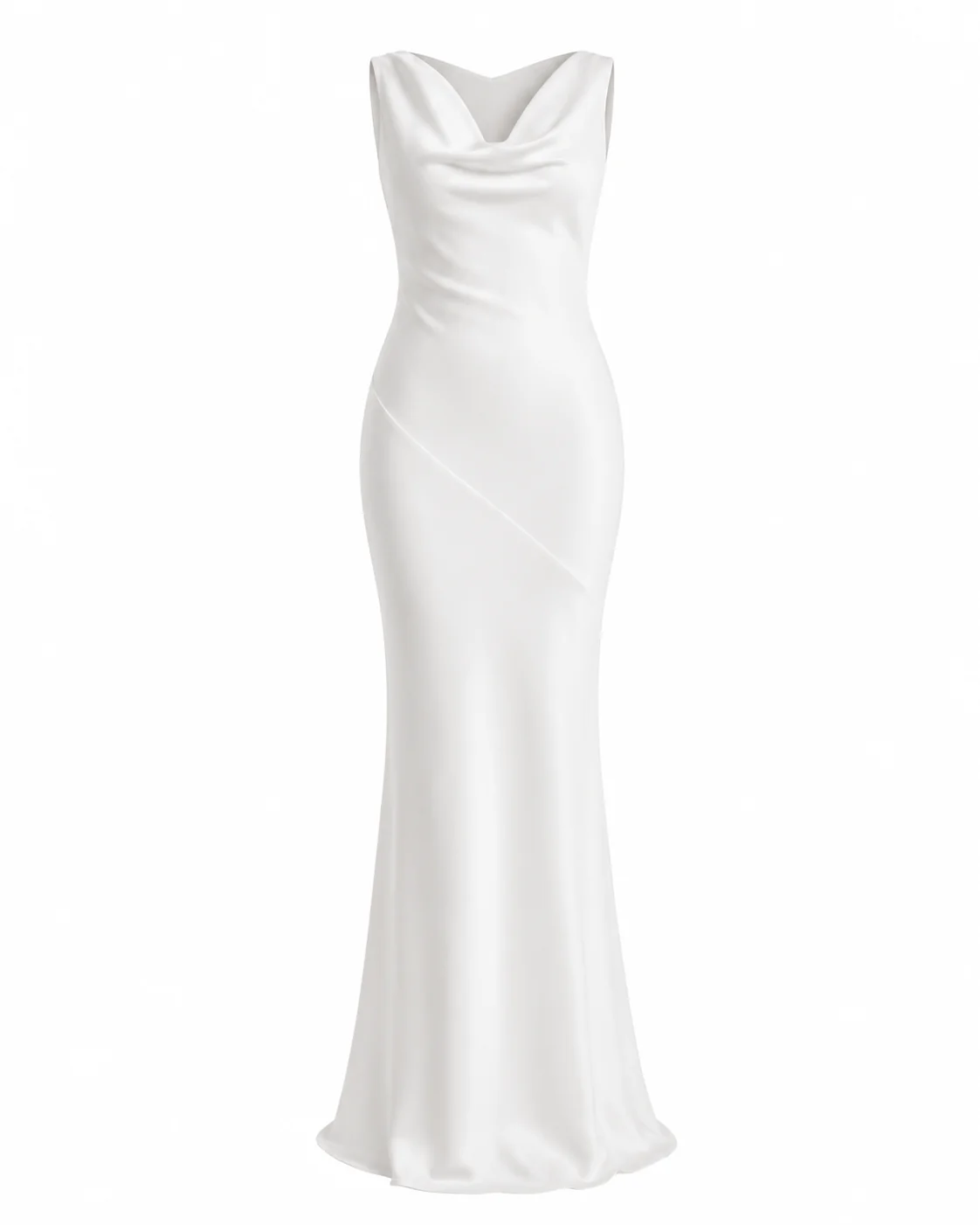 Noemi Satin Cowl Back Maxi Dress - Image 8