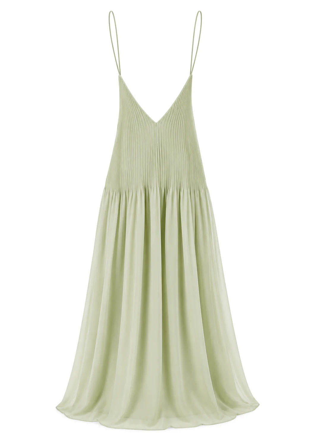 Elara Pleated Backless Maxi Dress - Image 3