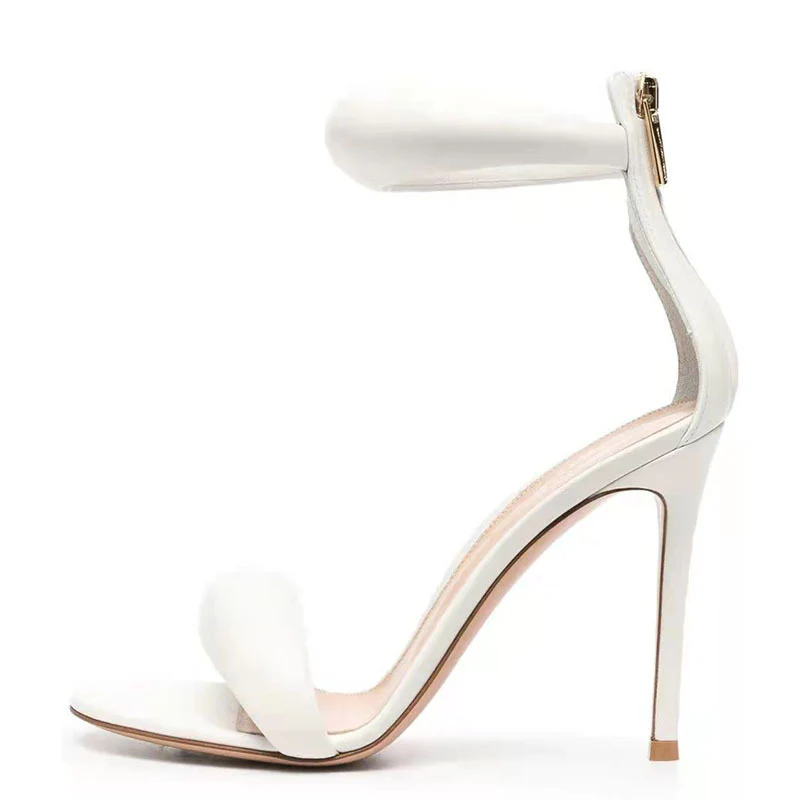 THE ROMANA HEEL — Round-Toe T-Strap Stiletto Sandal - Image 5