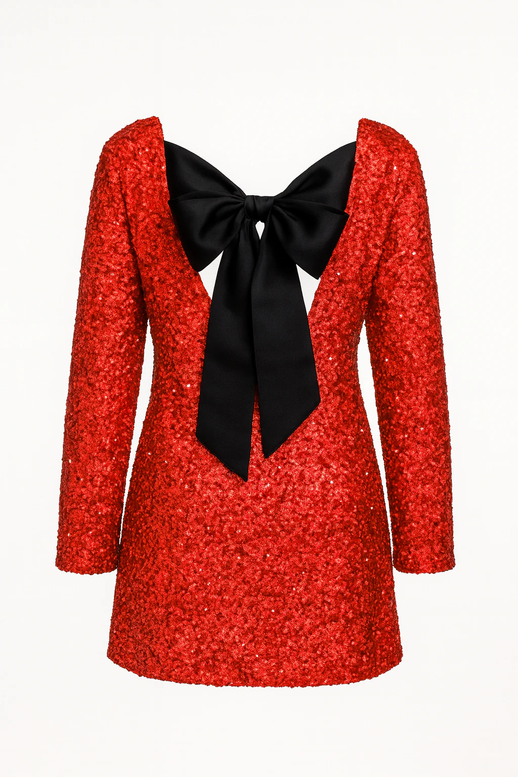 The “Elena” Sequined Bow-Back Mini  Dress - Image 5
