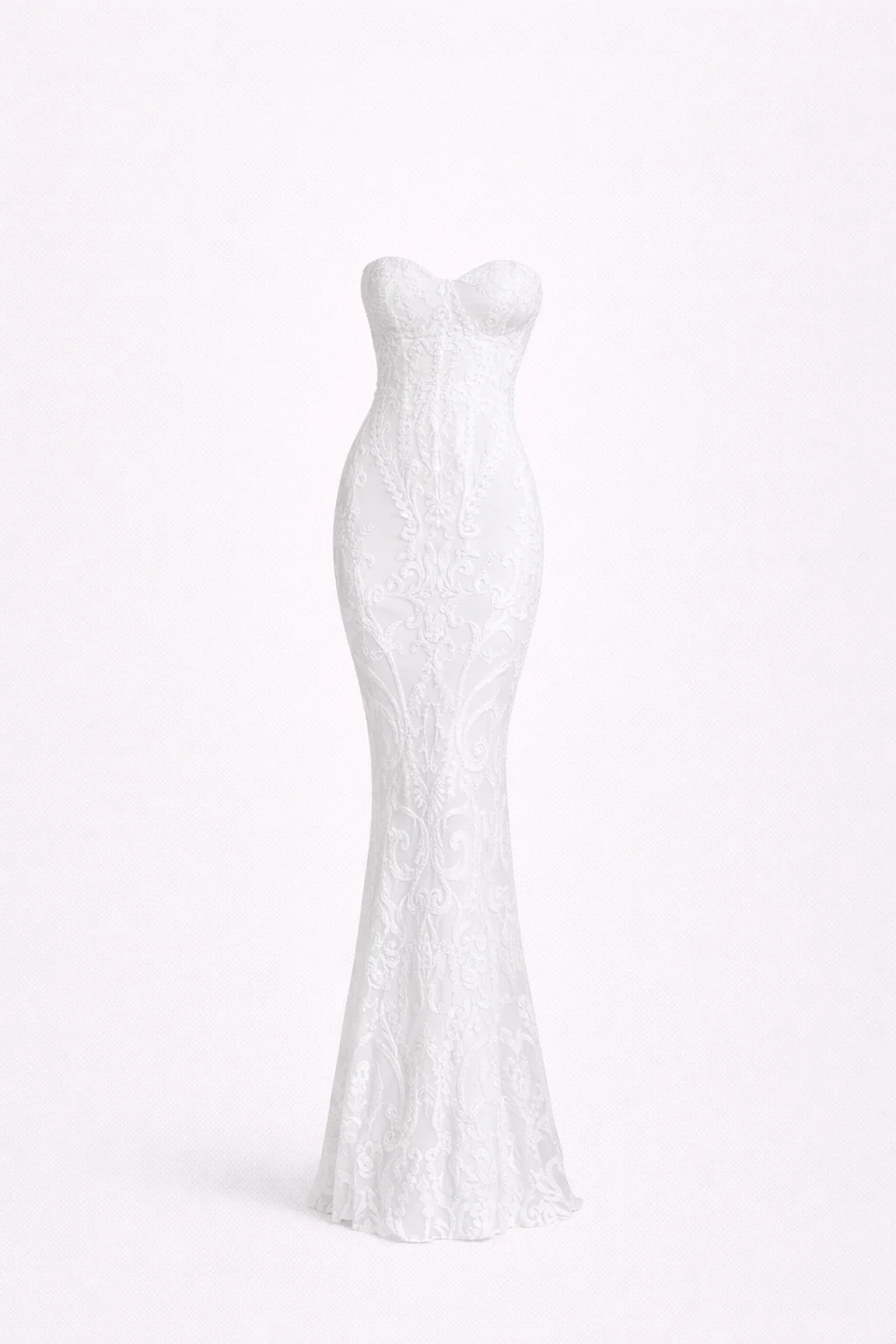 Baroque Gown— Strapless Sequin Embroidered Mermaid Dress - Image 9