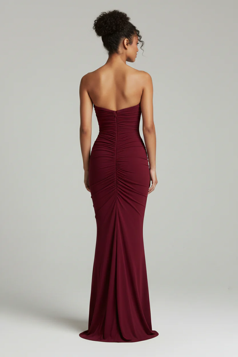 Elena Ruched Column Gown - Image 3