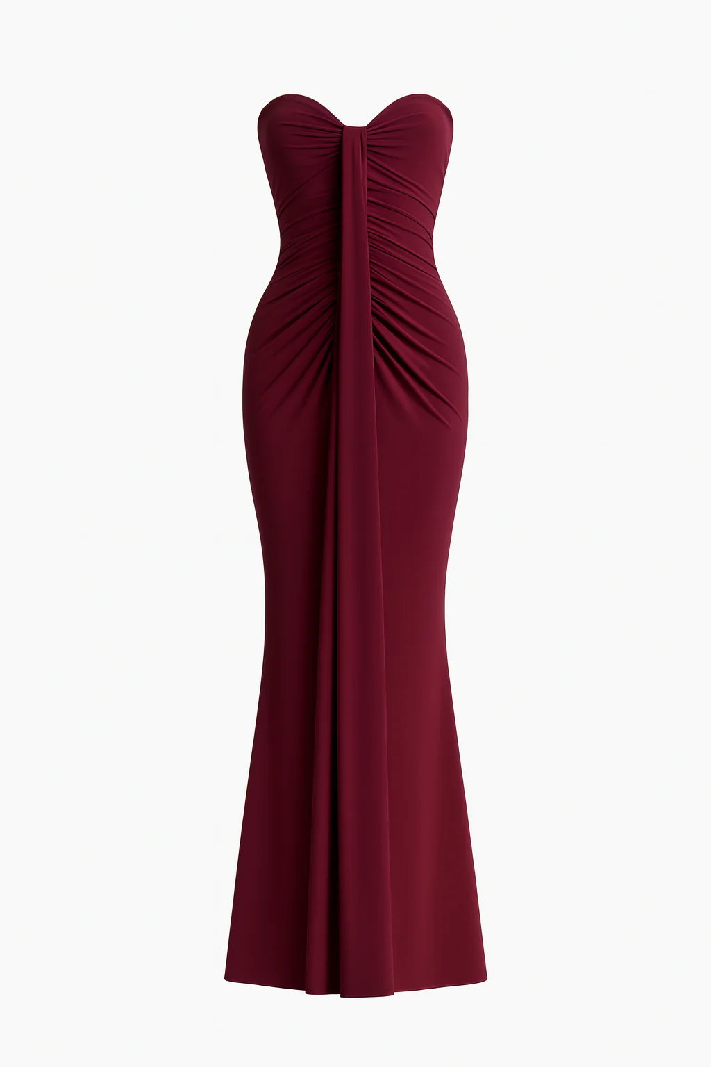 Elena Ruched Column Gown - Image 5