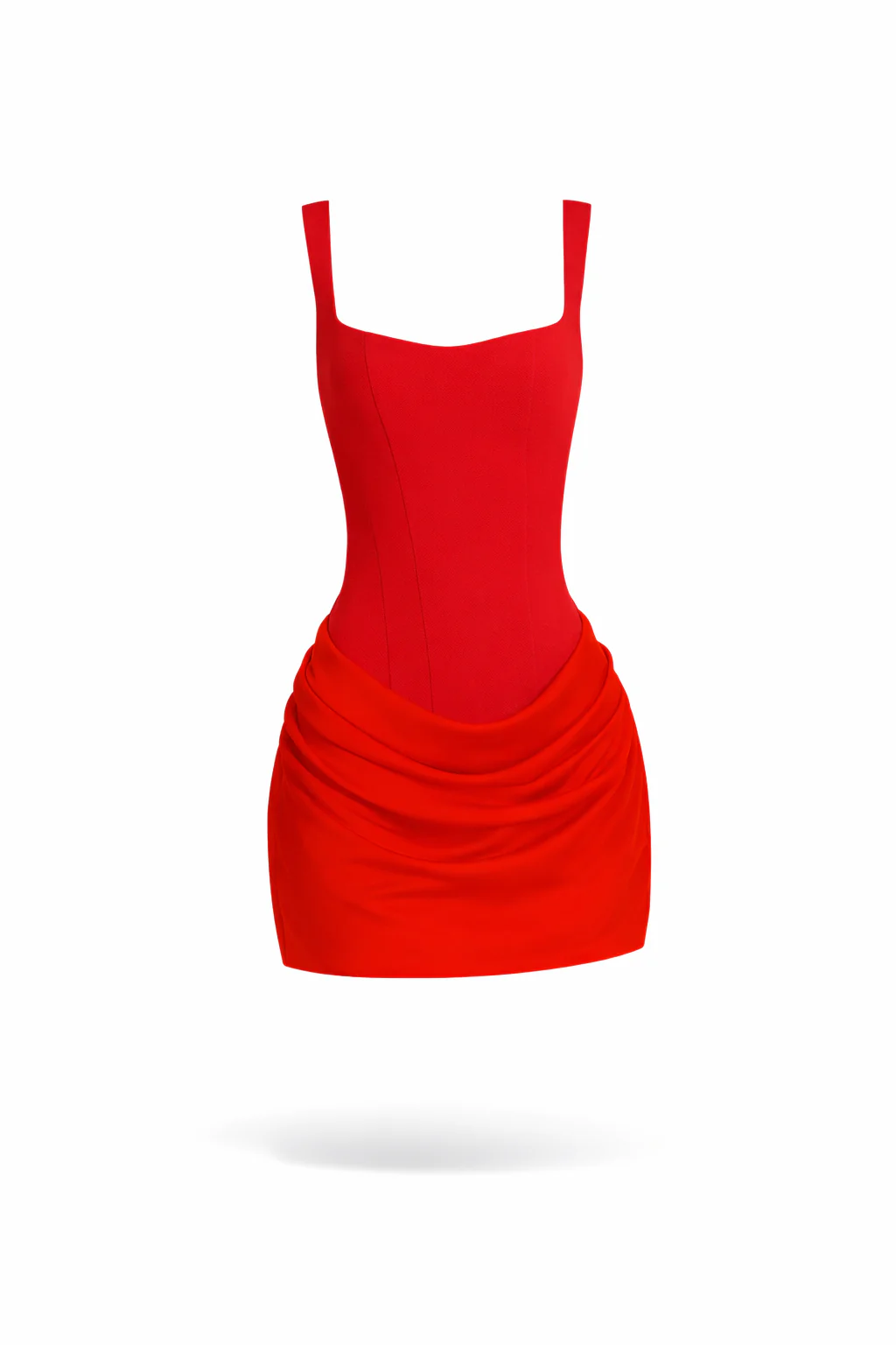 Siena Mini— Corset Bodice Draped Skirt Dress - Image 8