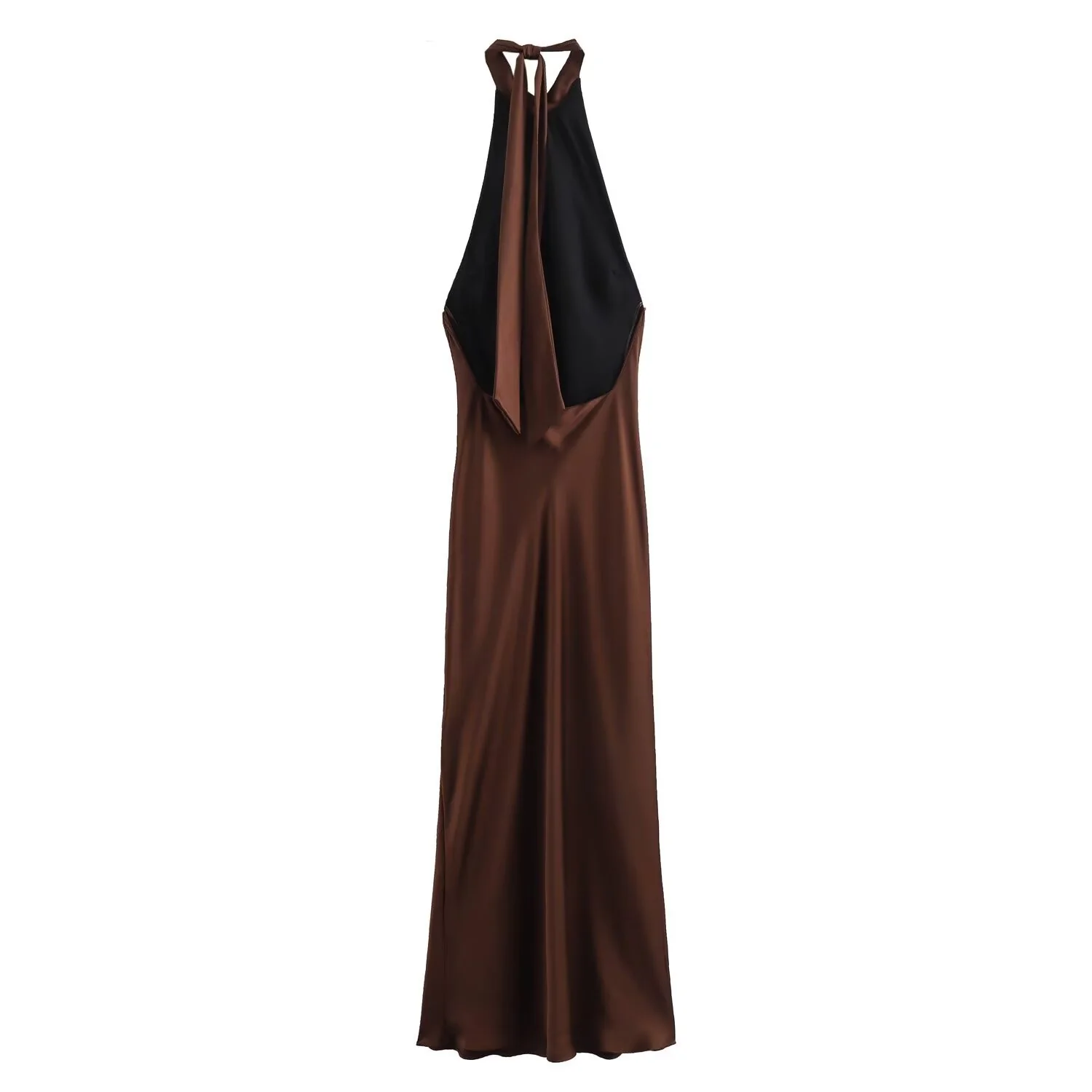 Noir Halter Satin Gow - Image 4