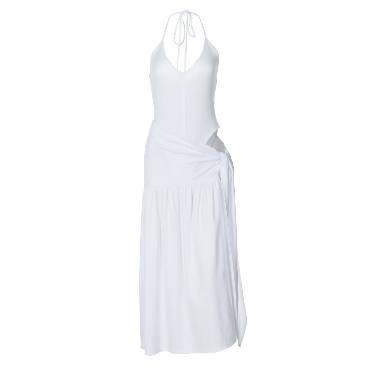 Santorini Halter Wrap Maxi Dress - Image 6