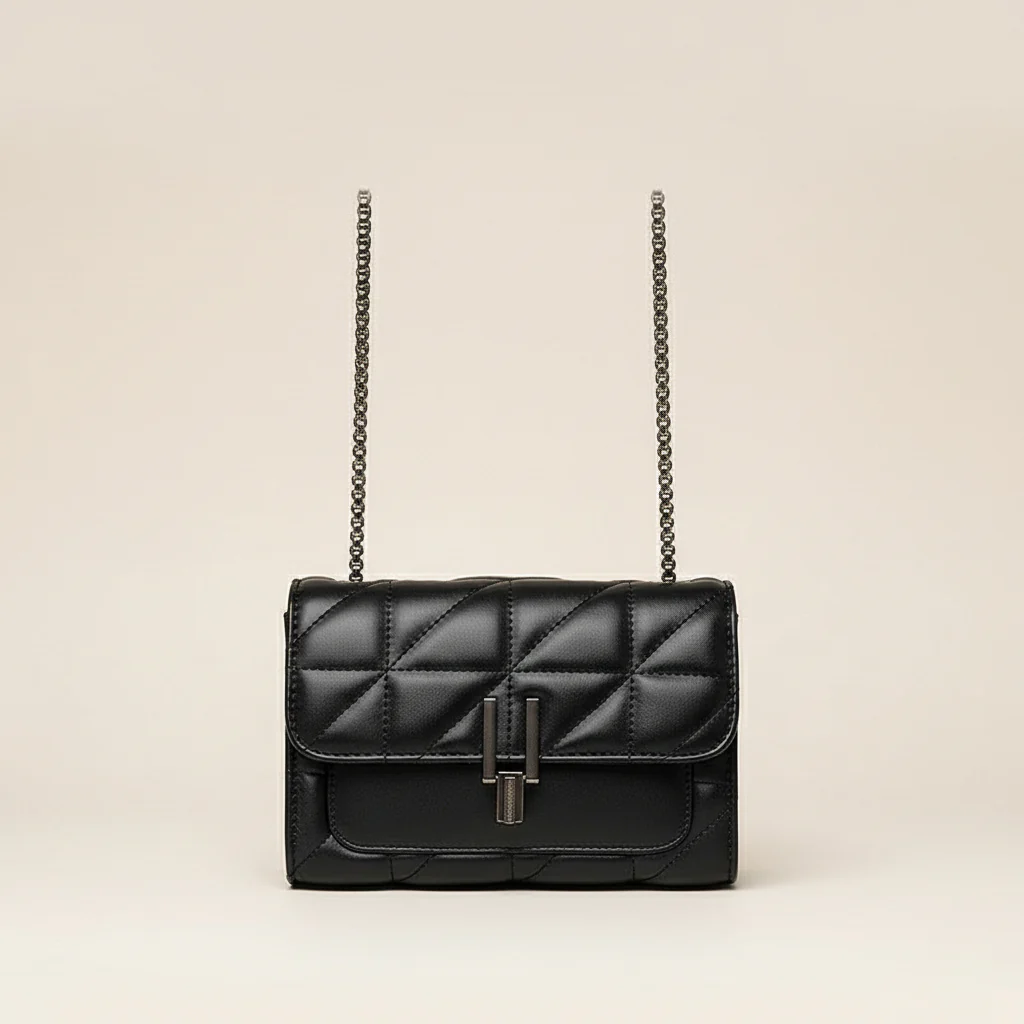 DELACROIX BAG — Quilted Chain-Strap Crossbody with H-Lock - Image 4