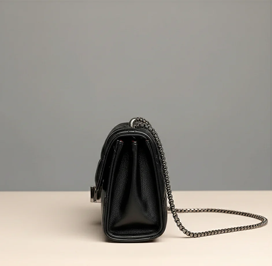 DELACROIX BAG — Quilted Chain-Strap Crossbody with H-Lock - Image 7