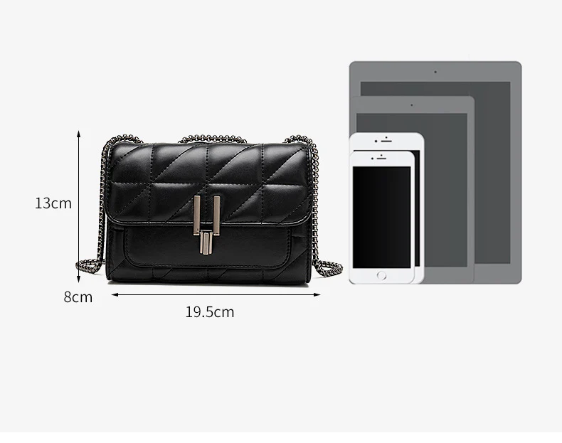 DELACROIX BAG — Quilted Chain-Strap Crossbody with H-Lock - Image 9