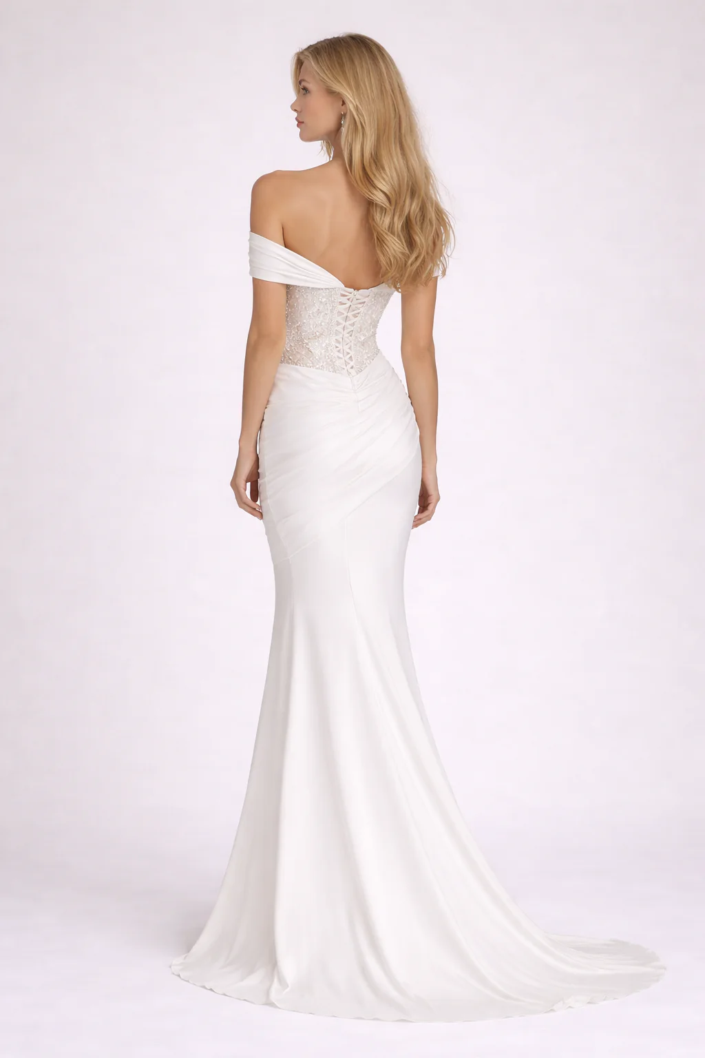 ALBA DRESS — Draped Strapless Maxi - Image 2