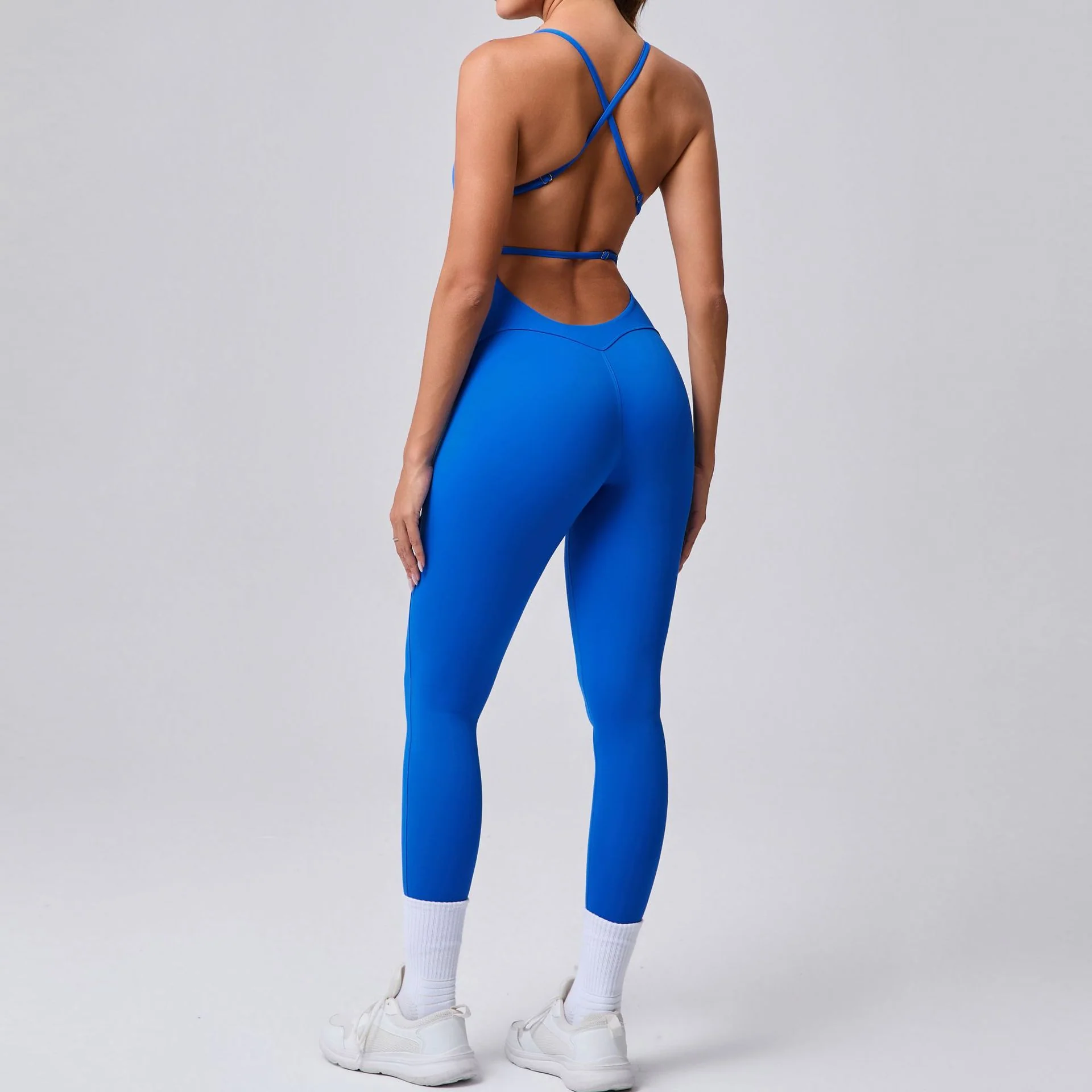 TALIA JUMPSUIT — Sculpting Cross-Back Performance One-Piece - Image 5