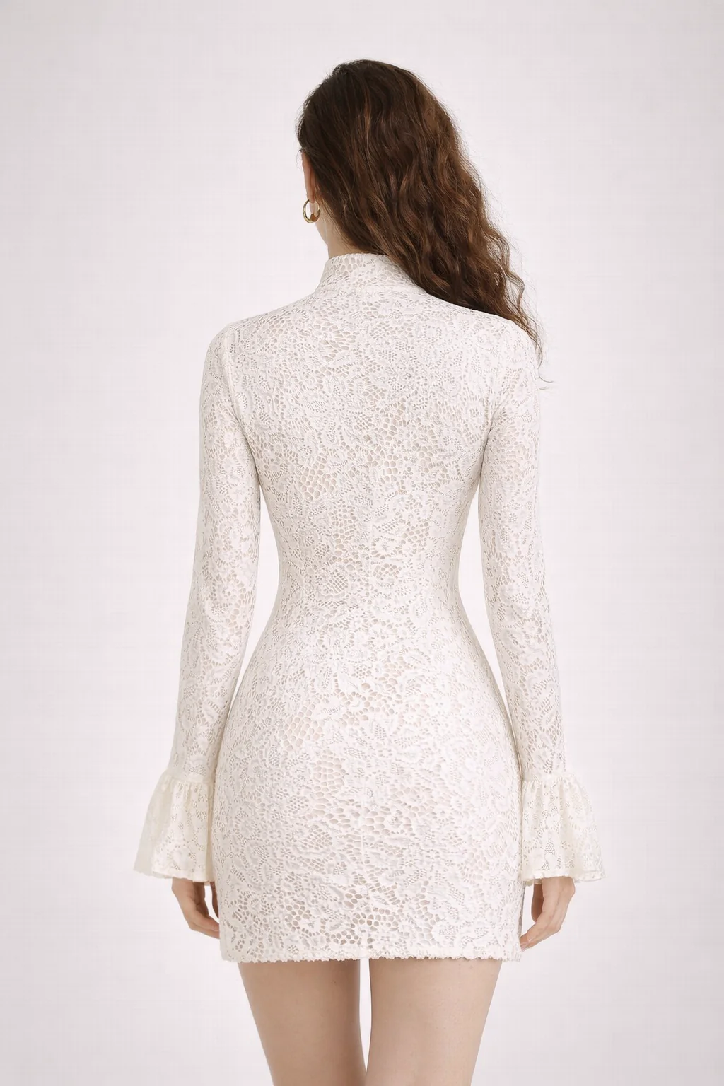 Delilah Lace Keyhole Mini Dress - Image 2