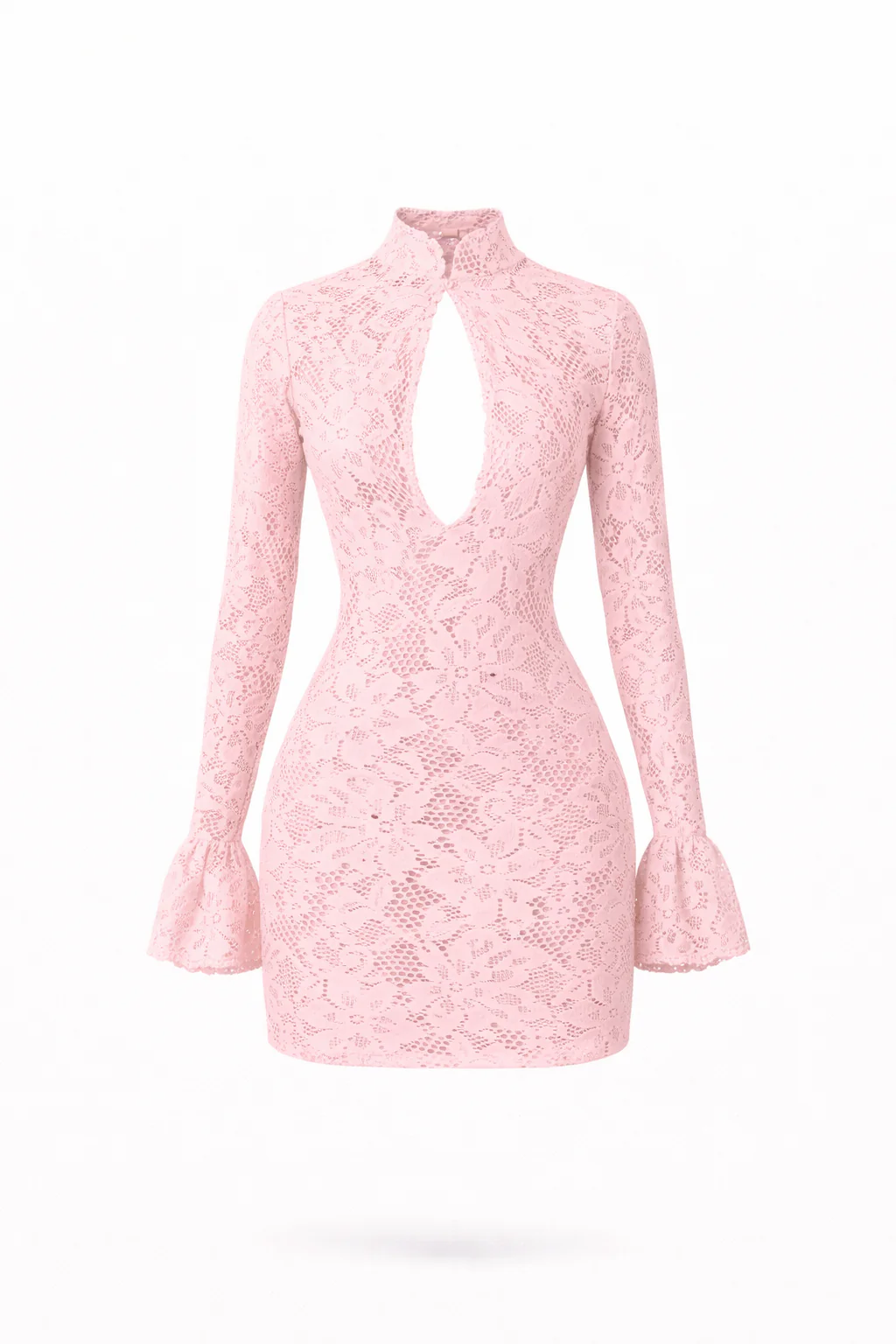 Delilah Lace Keyhole Mini Dress - Image 6