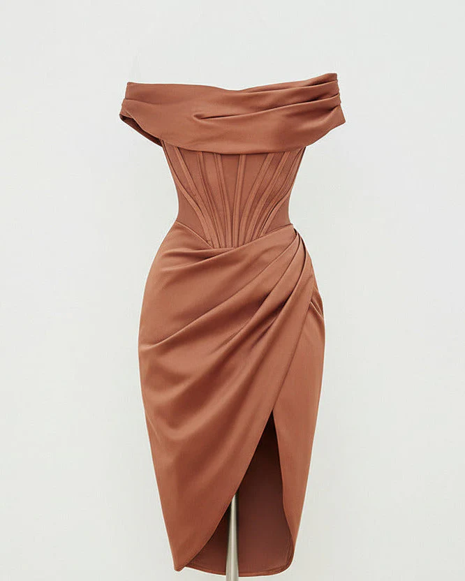 AURELIA DRESS — Asymmetric Corset Midi with Slit - Image 5