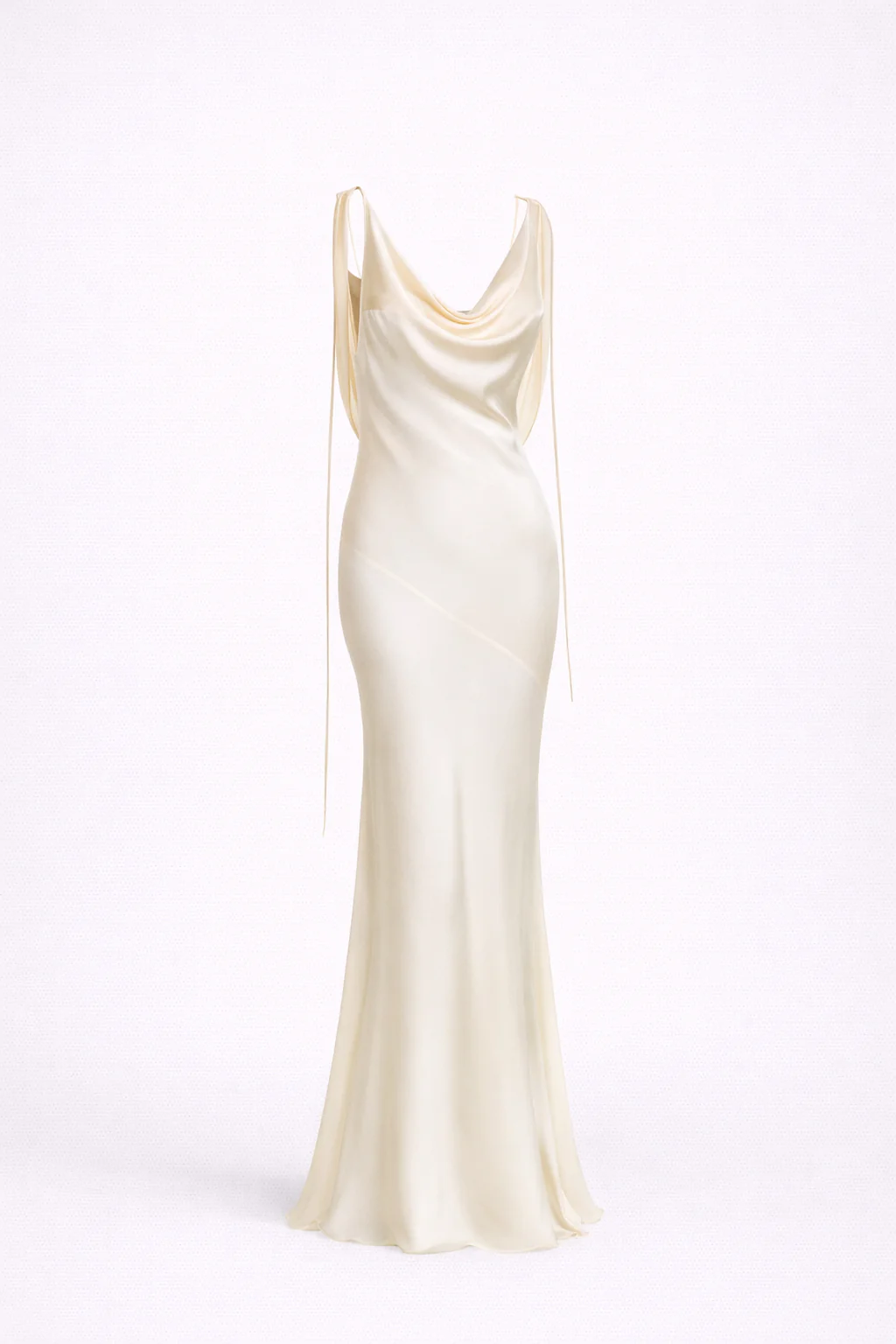 San Miguel Slip Gown — Cowl Neck Backless Satin Maxi - Image 3